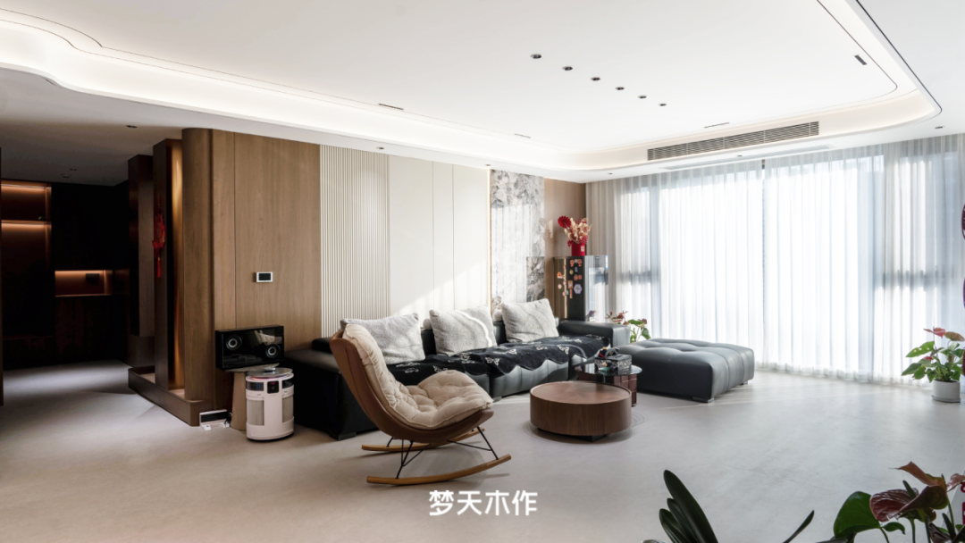 梦天木作：意式简约，LDK客餐厨一体化范本